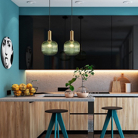 Подвесной Светильник Ferm Living Chinese Lantern A Brass / Green Imperiumloft 101692-26 - фото