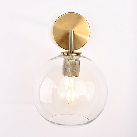 Бра Rh Utilitaire Globe Shade Single Sconce Brass Imperiumloft 123276-22 - фото