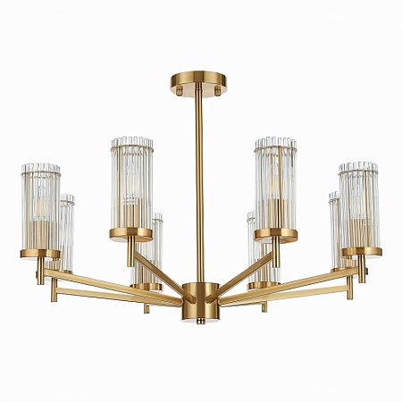 Люстра потолочная ST-Luce Латунь/Прозрачный E14 8*60W SL1233.302.08 - фото