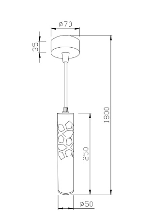 Подвесной светильник Technical Efir P037PL-L11B4K - фото