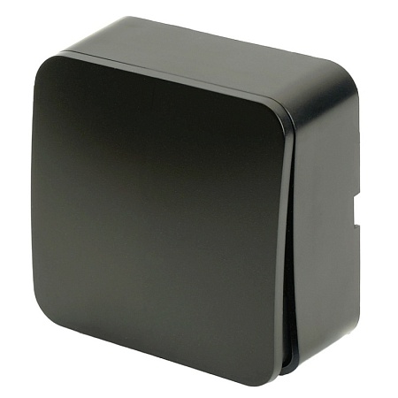 Выключатель открытой установки 1-клавишный, STEKKER, 250В, 10А, IP20, серия София, черный, MSW10-10-02 - фото