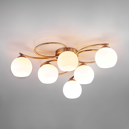 Потолочный светильник Eurosvet 30144/6 античная бронза - фото