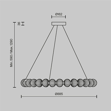 Подвесной светильник Maytoni Amulet MOD555PL-L30CH4K - фото