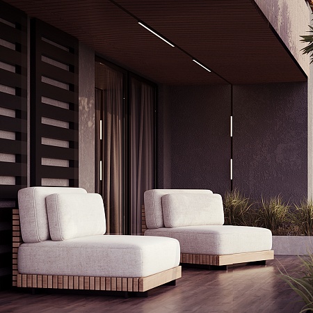 Уличный трековый светильник Outdoor O-TR02-1-S-24WB4K - фото