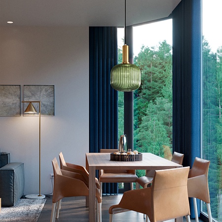 Подвесной Светильник Ferm Living Chinese Lantern A Brass / Green Imperiumloft 101692-26 - фото