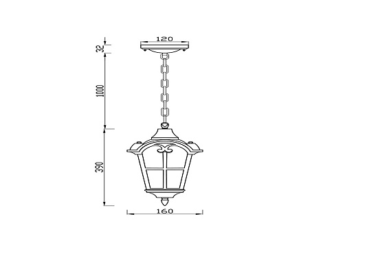 Подвесной светильник Outdoor Albion O413PL-01BZ - фото