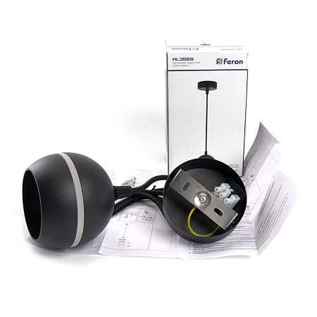 Светильник потолочный Feron HL3568 на подвесе GX53 15W 230V, черный 90*80 - фото