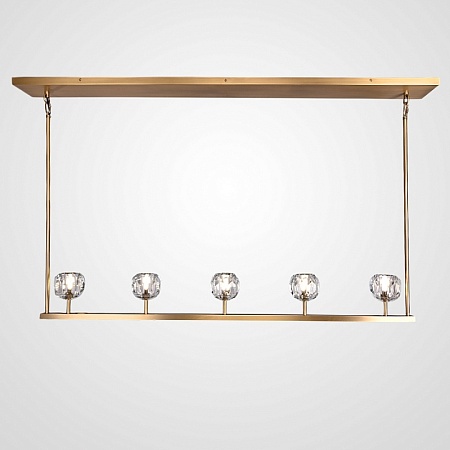 Люстра Rh Boule De Cristal Linear Chandelier 5 Bronze Imperiumloft 240204-22 - фото