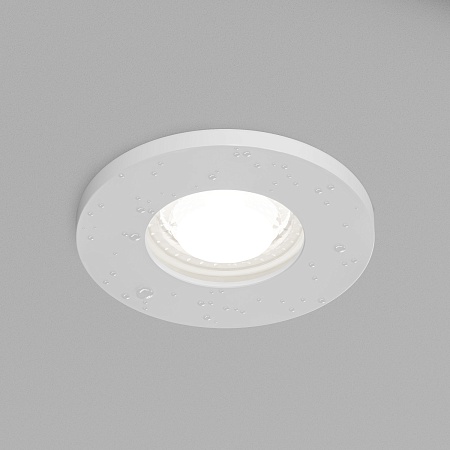 DK2036-WH Встраиваемый светильник влагозащ., IP 44, до 15 Вт, GU10, LED, белый, алюминий - фото