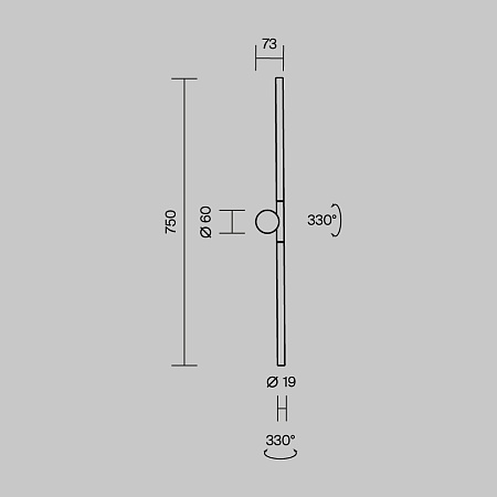 Настенный светильник (бра) Maytoni MOD432WL-L9B3K - фото