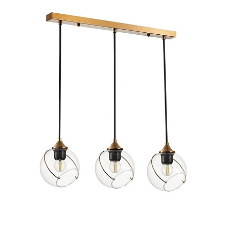 Светильник подвесной Золотистый/Прозрачный E27 3*60W SLE103103-03 - фото