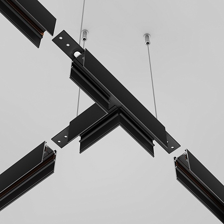 Коннектор Т-образный Exility накладной черный - фото