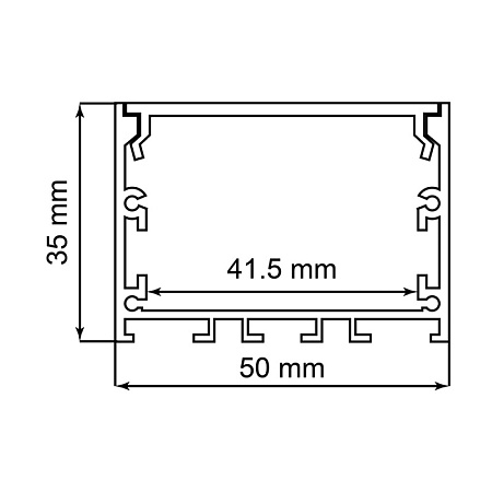 Профиль алюминиевый накладной "Линии света", белый, CAB257 - фото