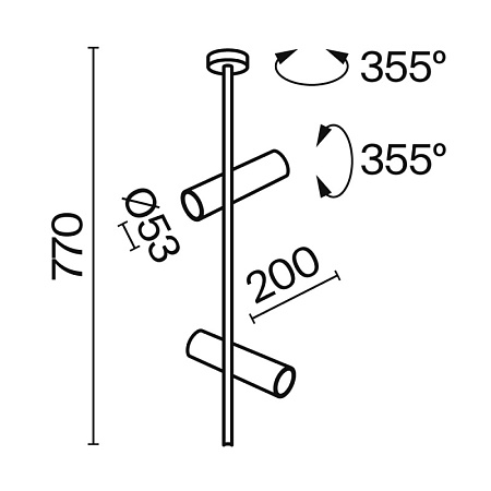 Потолочный светильник Technical Elti C021CL-02W - фото