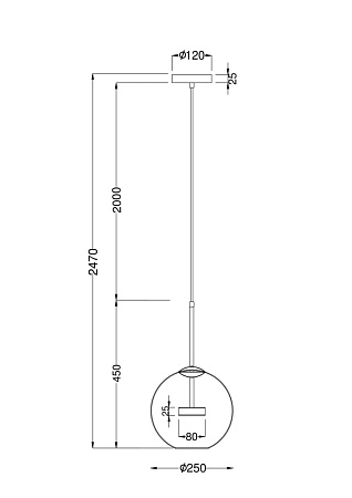 Подвесной светильник Maytoni Cometa MOD055PL-L12G3K - фото