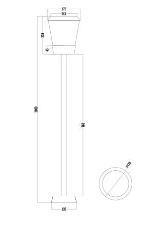 Ландшафтный светильник Outdoor Faro O039FL-01B - фото