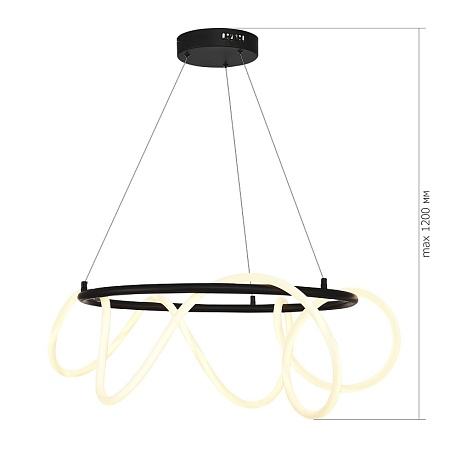 Светильник подвесной ST-Luce Черный/Белый LED 1*35W 3000K SL6102.403.55 - фото