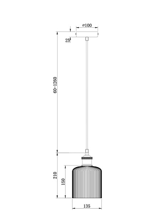 Подвесной светильник Freya Delta FR9005PL-01GB - фото