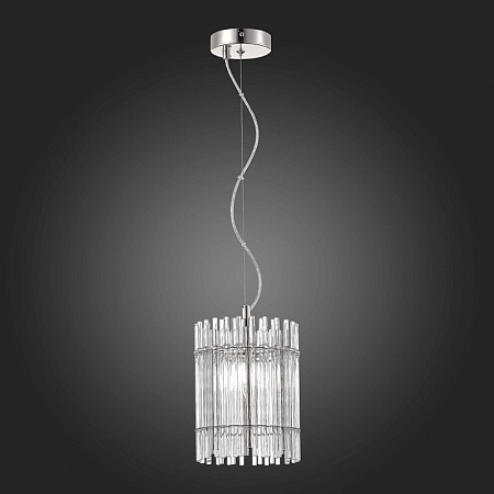 Люстра подвесная ST-Luce Никель/Прозрачный E14 1*40W SL1656.103.01 - фото