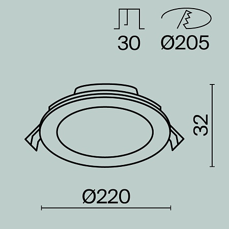 Встраиваемый светильник Technical Stockton DL017-6-L18W3-4-6K - фото