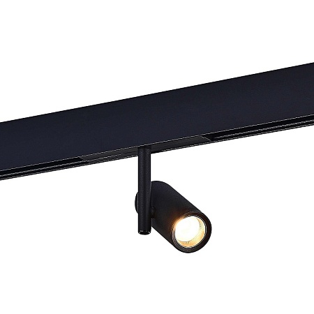 Магнитный трековый светильник Черный LED 1*8W 3000K 500Lm Ra>90 36° IP20 D42xH135 48VV ST808.436.08 - фото