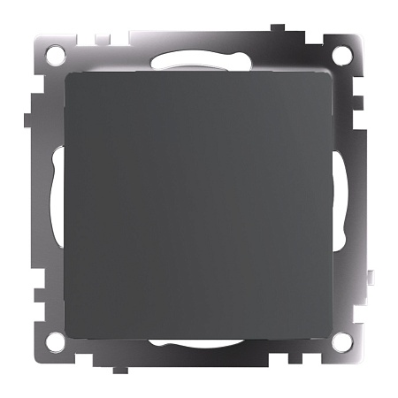 Переключатель 1-клавишный (механизм), 250В, 10А, серия Катрин, графит, GLS10-7105-06 - фото