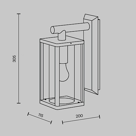 Настенный светильник (бра) Outdoor Cell O452WL-01GF1 - фото
