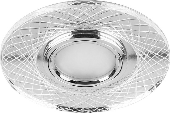 Светильник встраиваемый с белой LED подсветкой Feron CD970 потолочный MR16 G5.3 прозрачный - фото