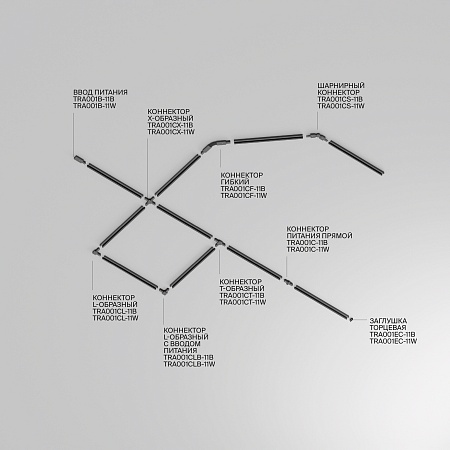 Шинопровод накладной/подвесной Technical TRX001-113W - фото