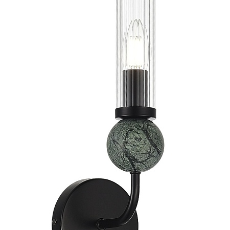 Светильник настенный ST-Luce черный/прозрачный E14 1*40W SL1244.401.01 - фото