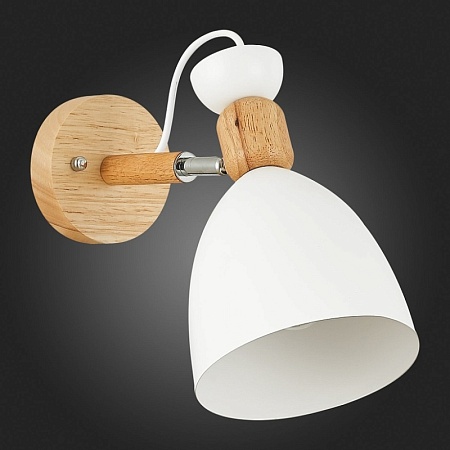 Светильник настенный Светлое дерево, Белый/Белый E27 1*60W SLE103801-01 - фото