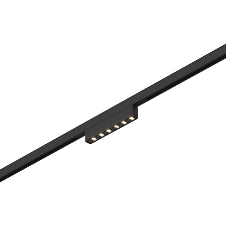 Магнитный трековый светильник Черный LED 1*5W 3000K 220Lm Ra>90 IP20 L100xW10xH18 24V ST666.436.05 - фото