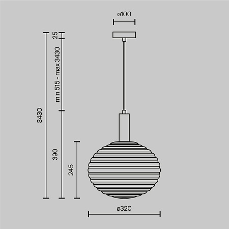 Подвесной светильник Maytoni Reels MOD268PL-01B - фото