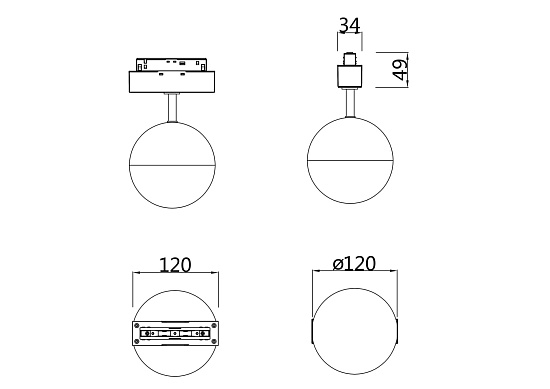 Трековый светильник Technical TR017-2-10W3K-W - фото