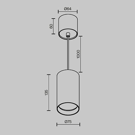 Подвесной светильник Technical Vol P100PL-20W4K-B - фото