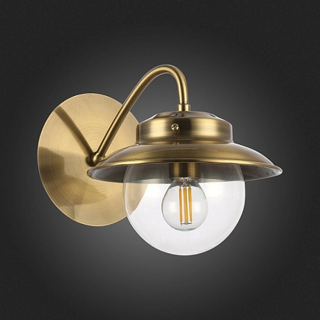 Светильник настенный Античная бронза/Прозрачный E14 1*40W SLE110101-01 - фото