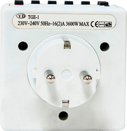 Розетка с таймером Feron TM21 недельная электронная мощность 3500W/16A - фото