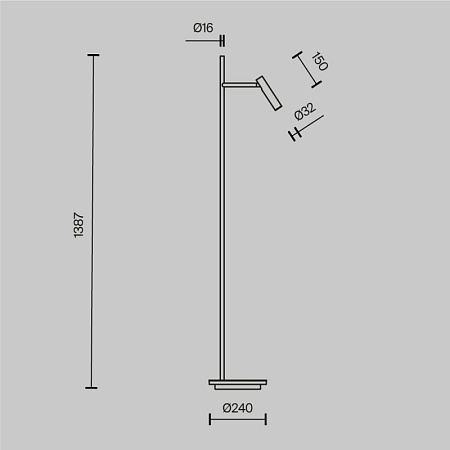 Напольный светильник (торшер) Maytoni Estudo Z010FL-L8W3K - фото