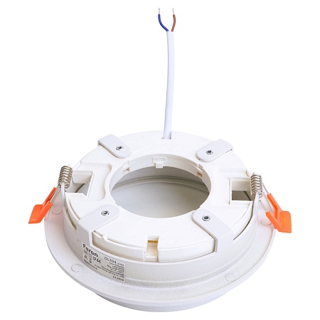 Светильник встраиваемый Feron DL704 потолочный GX70 белый круг IP44 - фото