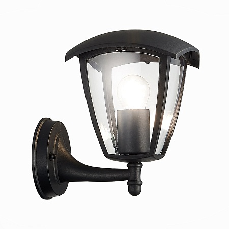 Светильник уличный настенный ST-Luce Черный/Черный, Прозрачный E27 1*40W SL081.401.01 - фото