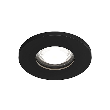 DK2036-BK Встраиваемый светильник влагозащ., IP 44, до 15 Вт, GU10, LED, черный, алюминий - фото