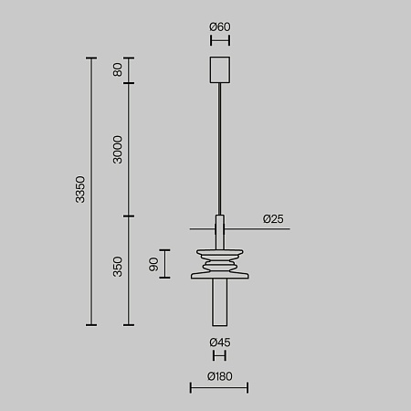 Подвесной светильник Maytoni Sound Wave MOD255PL-01B3 - фото