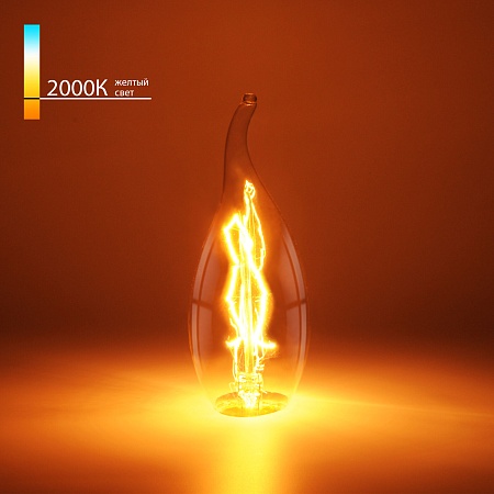 Ретро лампа Эдисона "Свеча на ветру" CW35 40W E14 CW35 40W E14 Elektrostandard - фото