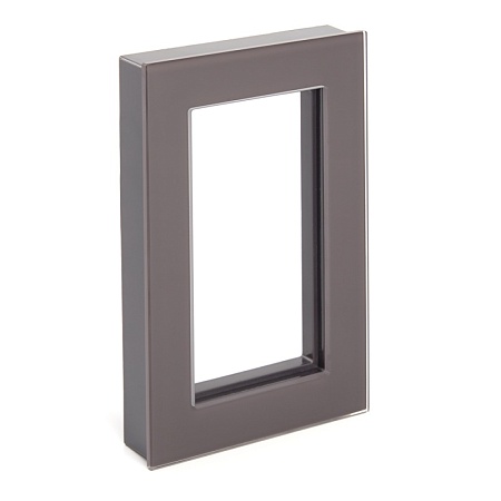 Рамка  2-местная (без перемычки), стекло, STEKKER, GFR00-7012-04, серия Катрин, шоколад - фото