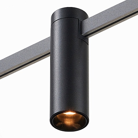 Магнитный трековый светильник FARM Черный LED 1*5W 3000K 227Lm Ra90 60 IP20 D35xH112 24 ST810.406.05 - фото