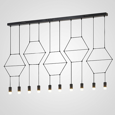 Подвесной Светильник Via Wireflow Polyhedral 0331 Lineal Pendant Light Imperiumloft 74888-22 - фото