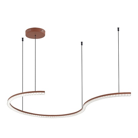 Светильник подвесной ST-Luce терракотовый/прозрачный LED 1*65W 4000K SL1018.603.01 - фото