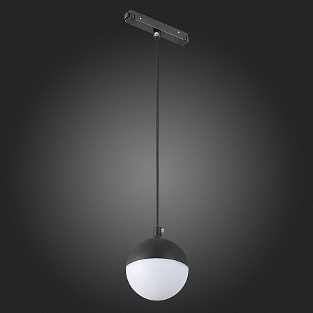 Магнитный трековый светильник подвесной Черный LED 1*7W 3000K 520Lm Ra>80 120° IP20 D90 ST358.433.07 - фото