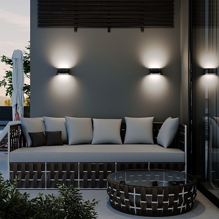 Светильник настенный ST-Luce темно-серый/белый LED 1*8W 3000K SL9540.701.01 - фото