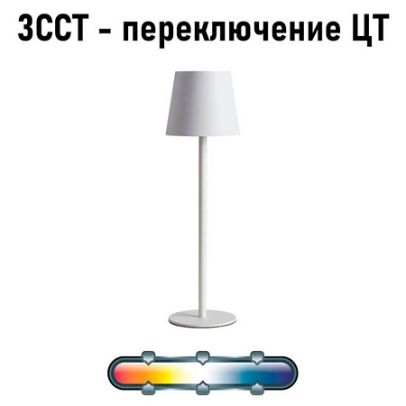 Уличный настольный светильник Arte Lamp FUYUE A1614LT-1WH - фото
